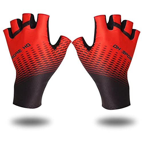 FENRIR Antideslizante Guantes de Ciclismo Verano Medio Dedo Guantes de Bicicleta Montaña para Hombre Mujer, Transpirable Guantes Cortos MTB Guantes de Ciclismo sin Dedos