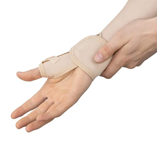 Férula, órtesis y Espica elástica para Pulgar – Reduce el Dolor de Esguinces y Distensiones de Pulgar y Tendinitis (Negro, Pequeña Derecha)