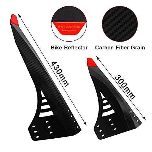 FETESNICE MTB Guardabarros, Guardabarros Bicicletas,Delantero y Trasero Mudguard Adapta a 26", 27.5", 29" Guardias de Barro Bicicleta de montaña (Rojo)