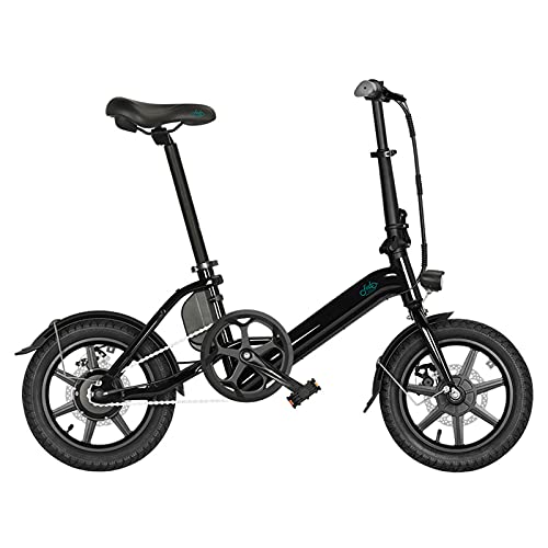 FIIDO D3 Pro - Bicicleta eléctrica plegable, aleación de aluminio, portátil, para hombre y mujer, 36 V, 7,5 Ah, 25 km/h, 60 km, 18 kg, 250 W, motor sin escobillas (negro)