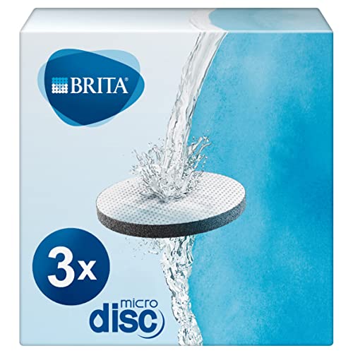 FILTROS BRITA MICRODISC – Pack 3 filtros para el agua, Discos filtrantes compatibles con botellas BRITA que reducen la cal y el cloro