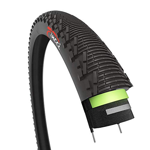 Fincci 26 x 1,95 Pulgadas 53-559 Cubierta con 3mm Anti Pinchazo 60TPI para MTB Montaña Ciclo Carretera Hibrida Bici Bicicleta