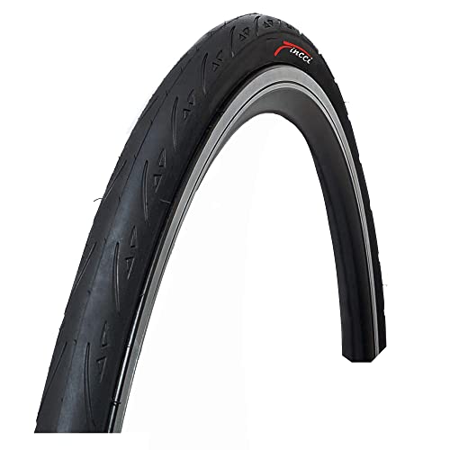 Fincci 700 x 25c 25-622 Cubierta con 3mm Anti Pinchazo 60TPI para Ciclo Carrera Carretera Turismo Bici Bicicleta