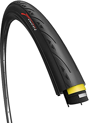 Fincci 700 x 25c 25-622 Plegable Cubierta para Ciclo Carrera Carretera Carreras Turismo Bici Bicicleta con protección de Nailon LVL3