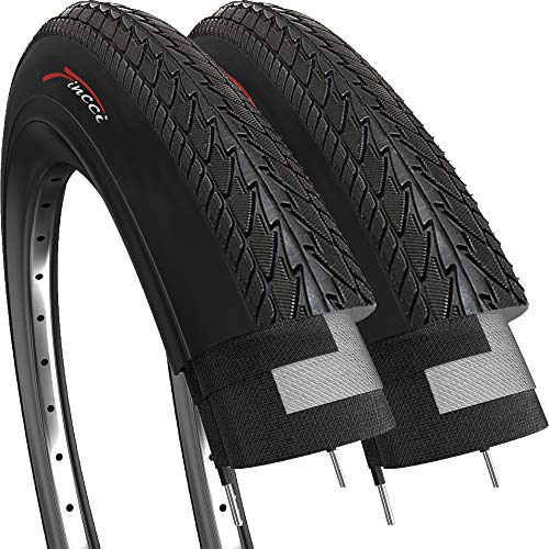 Fincci Par 26 x 1,50 Pulgadas 40-559 Slick Cubiertas para Carretera MTB Montaña Hibrida Bici Bicicleta (Paquete de 2)