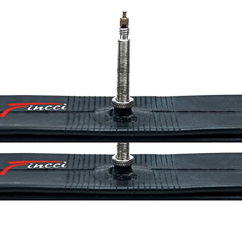 Fincci Par 700 x 18c 23c 25c 60mm Cámaras de Aire Presta Válvula Interior para Ciclo Carrera Carretera Turismo Bici Bicicleta (Paquete de 2)