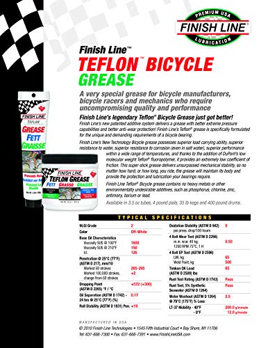 Finish Line Teflon Grease (Premium Synthetic) - Grasa para Bicicletas, Talla 457gr