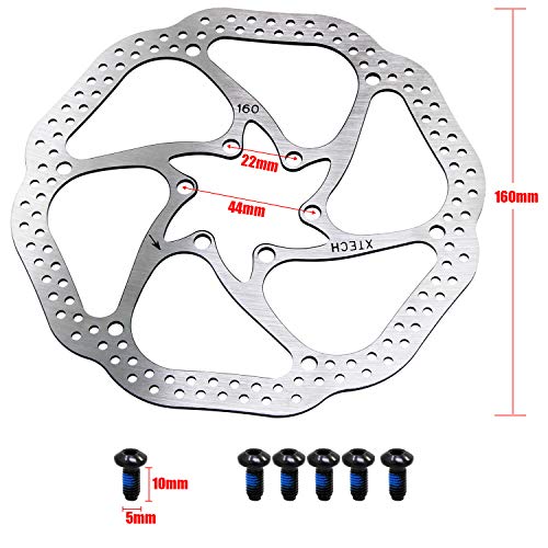 Fippy Rotor de Freno de Disco de Bicicleta de Acero Inoxidable de 2 Piezas Rotor Flotante con 12 Tornillos para Bicicleta de Carretera, Bicicleta de montaña, BMX (203mm)