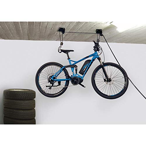 fischer 50387 Soporte para Bicicleta, Negro, 57 kg