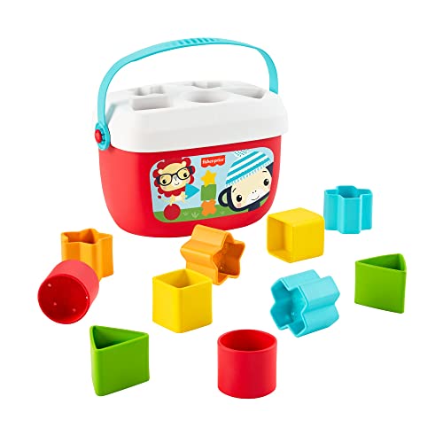 Fisher-Price Primeros Bloques para Bebé y Pirámide Apilable ecológicos, para bebés +6 meses (Mattel GRF11)