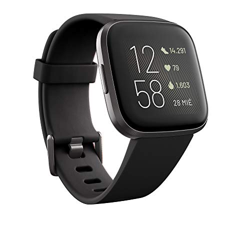 Fitbit Versa 2, Smartwatch con control por voz, puntuación del sueño y música, batería de +4 días