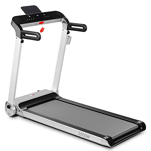 FITFIU Fitness MC-460 - Cinta correr compacta plegable, motor silencioso 2200 W, velocidad máx 15 km / h, Cinta fitness con superficie carrera 46 x 122 cm, Bluetooth, USB, peso máx 100 kg