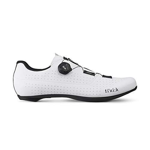 Fizik Tempo Overcurve R4 - Zapatillas de Ciclismo Unisex para Adultos, Blanco/Negro, Talla 40