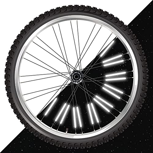 flintronic Reflector de Bicicleta 96 Piezas，Clip Reflectante de Ciclismo,Reflector de Rueda de Ciclo de Bicicleta para Adultos, niños