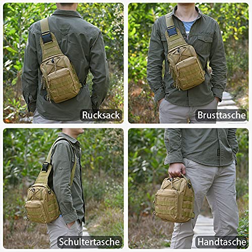 flintronic Sling Bag, Bolsa de Pecho, Puerto Crossbody para Hombres Mujeres Senderismo Ligero Ciclismo Mochila de Viaje para Acampar