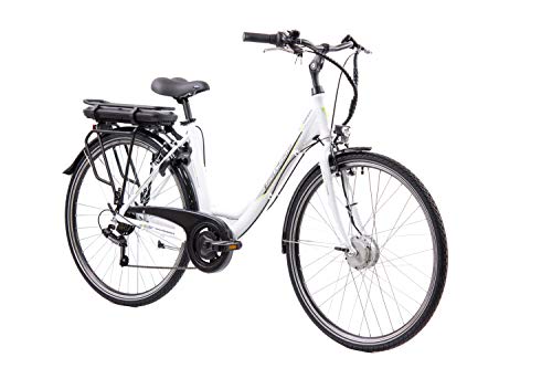 F.lli Schiano E- Moon Bicicleta eléctrica, Adultos Unisex, Blanco, 28"