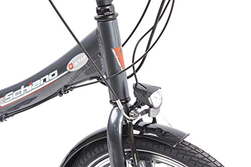 F.lli Schiano E- Star Bicicleta eléctrica, Adultos Unisex, Antracita, 20"