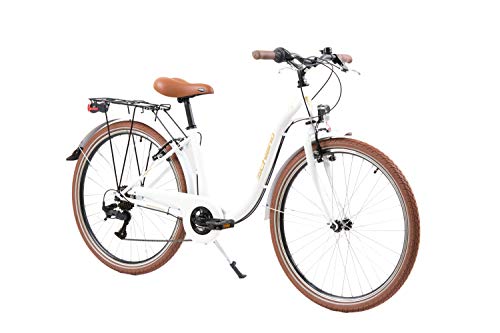 F.lli Schiano Elegance Bicicleta, Mujer, Oro-Blanco, S