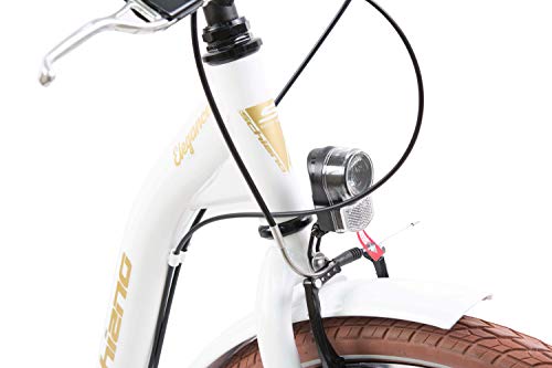 F.lli Schiano Elegance Bicicleta, Mujer, Oro-Blanco, S