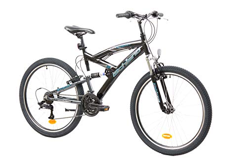 F.Lli Schiano Energy Bicicleta de suspensión Completa, Men's, Negro-Azul, 26''