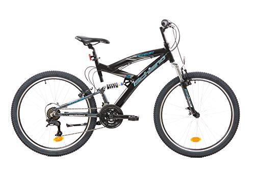F.Lli Schiano Energy Bicicleta de suspensión Completa, Men's, Negro-Azul, 26''