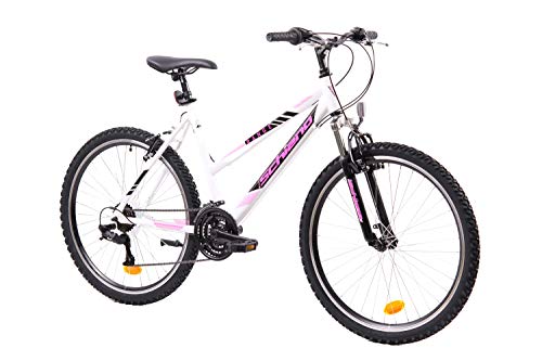 F.lli Schiano Range Bicicleta Montaña, Donna, Blanco-Rosa, 26''