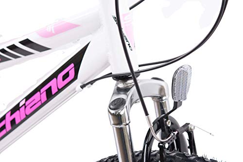 F.lli Schiano Range Bicicleta Montaña, Donna, Blanco-Rosa, 26''