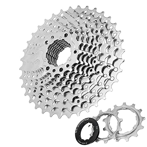 Fmlkic 9 Speed Cassette 11-32,Cassettes 9 Velocidad para Bicicletas y 3 Accesorios,Piñón del Bicycle Cassette del Volante Accesorios para Bicicleta de montaña, Bicicleta de Carretera