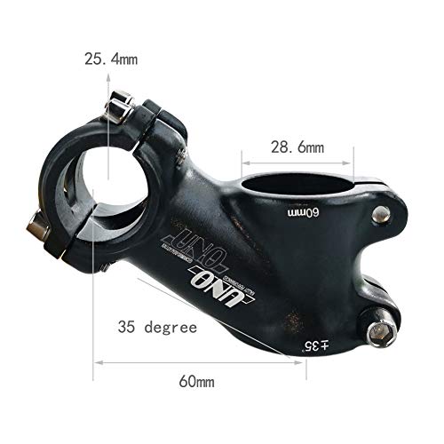 FOMTOR 25.4 vástago 60 mm 35 grados manillar de bicicleta elevador MTB tallo para bicicleta de montaña bicicleta de carretera BMX MTB