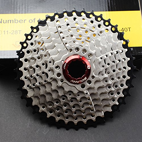 FOMTOR 9 Speed Cassette 11 – 40 Cassetta a 9 velocità per mozzo Shimano MTB Mountain Bike Bicicletta MTB (Leggero)