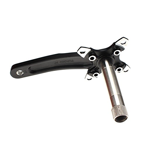 FOMTOR Juego de bielas de bicicleta BCD 104 para bicicleta de montaña con soporte inferior y pernos de cadena de 170 mm (negro).