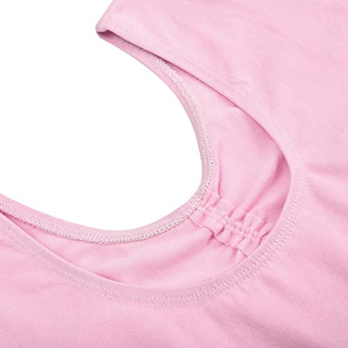 FONLAM Maillot de Ballet Danza para Niña Traje Leotardo Maillot Clásico Gimnasia Manga Larga Actuación Fiesta Niña Invierno Otoño (7-8 Años, Rosa)