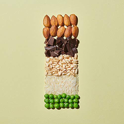 foodspring Barrita Proteica Vegana, 12 x 60g, Chocolate y Almendras, Barrita proteica de origen vegetal sin aromas artificiales, bajo en azúcar y alto en proteína