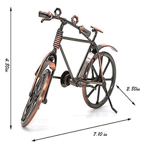FORE Modelo de Bicicleta de Metal, Adornos de Bicicleta de Arte de Metal, Escultura de Metal Retro Decoración de Bicicletas de Hierro Forjado, para la Decoración de la Sala de Estar del Hogar