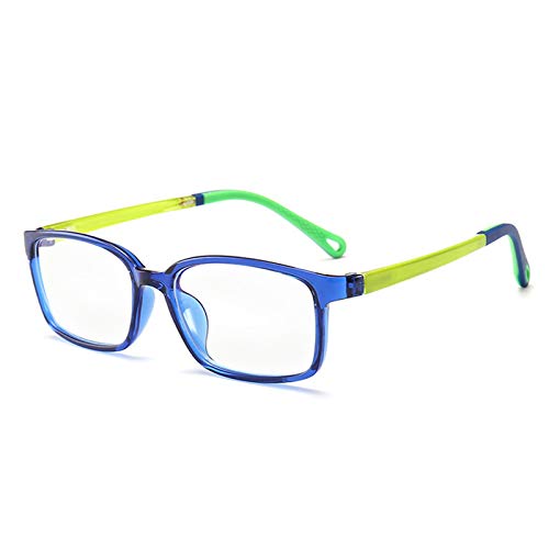 FOURCHEN Gafas de luz anti-azul para niños Gafas de computadora, protección UV Gafas antirreflejo Gafas de computadora Gafas de videojuegos para niños (Deepblue/Green)