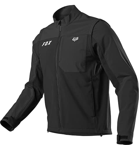 Fox Racing 25786_464_L Legion Softshell Chaqueta Para Moto, Talla L, Negro/Plata