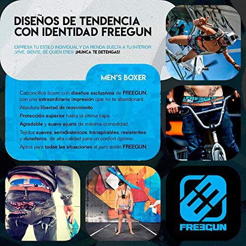 FREEGUN BMX Urban Sport Hombre sport-unitario-microfibra-92% poliéster, 8% Elastano, Boxer Unitario T320/1, M