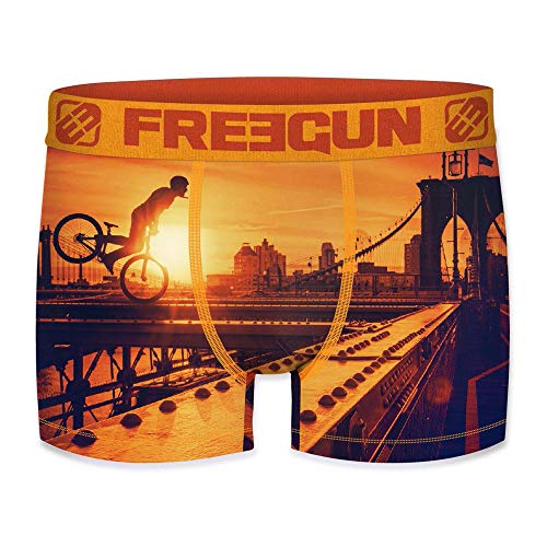 FREEGUN BMX Urban Sport Hombre sport-unitario-microfibra-92% poliéster, 8% Elastano, Boxer Unitario T320/1, M