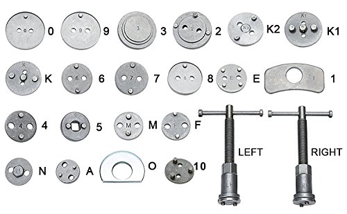 FreeTec 23 Piezas Reposicionador de Pistones de Freno Para Reposicionar El Pistón de Freno Al Cambiar Los Discos