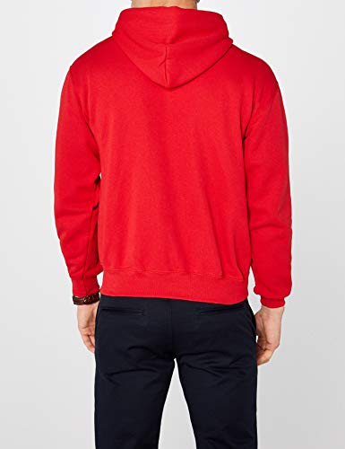 Fruit of the Loom SS026M, Sudadera con capucha y cremallera Para Hombre, Rojo (Red), X-Large