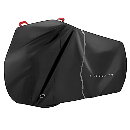 Funda Bicicleta Exterior Impermeable de Tejido 190T, Protección de Lluvia  Viento y Polvo, 200x110x70 cm, Negro