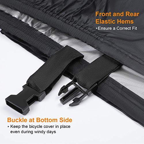 Funda Bicicleta Exterior Impermeable, Cubierta Bicicleta con Tejido 210D Premium, Contra Lluvia Sol Polvo para Bicicletas de Montaña y Carretera, Funda Bicicleta Plegable con Bolsa de Almacenamiento