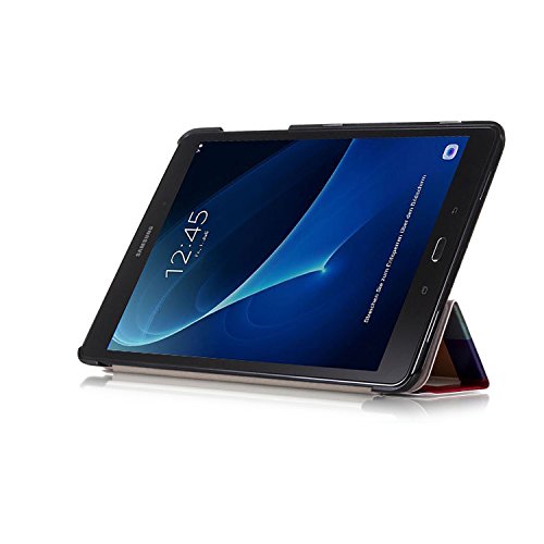 Funda Tab A6 2016,Case para Samsung Tab A 10.1,Smart Case cover Carcasa de PU Cuero para Samsung Galaxy Tab A 10.1 Pulgadas (2016) SM-T580N / T585N Tablet Protección conc Fonction Soporte,Cubo colores