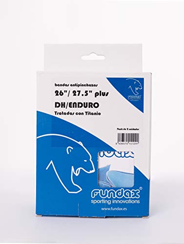 FUNDAX Banda antipinchazos de Piel DH/Enduro 26"/27,5" (Pack de 2 Unidades)