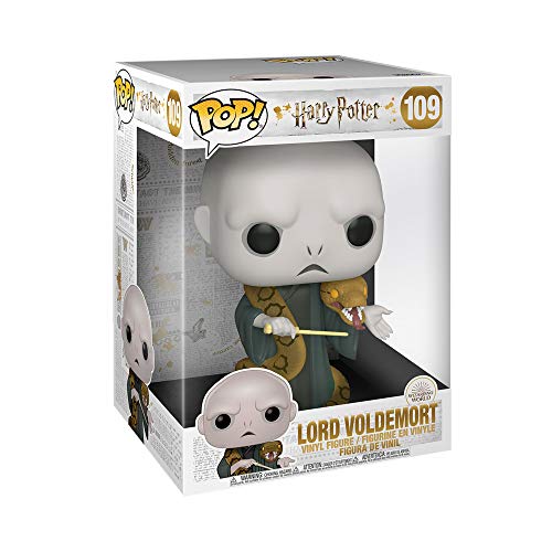 Funko- Pop Harry Potter 10" Voldemort w/Nagini S10 Figura coleccionable, Multicolor (48037)