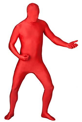 Funsuits Original FUNSUIT - Disfraz de Segunda Piel (Pegado al Cuerpo) Carnaval Halloween - Rojo - Talla S / M / L / XL / XXL [L]