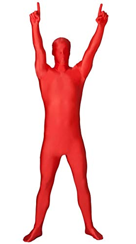 Funsuits Original FUNSUIT - Disfraz de Segunda Piel (Pegado al Cuerpo) Carnaval Halloween - Rojo - Talla S / M / L / XL / XXL [L]