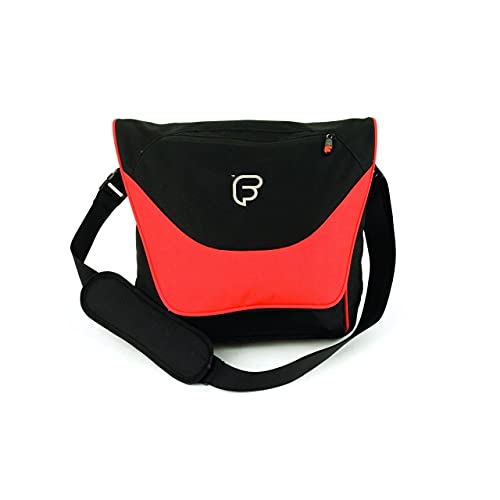 Fusion F1 Laptop Courier Bag - Black / Orange (F1-23)