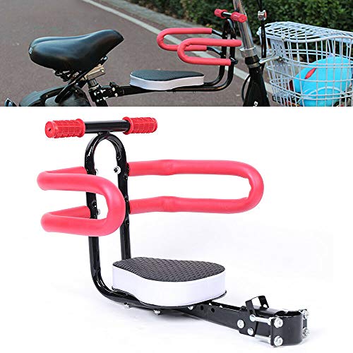 Futchoy Asiento de bicicleta para niños con soporte delantero hasta 30 kg, asiento delantero de bicicleta para niños, para cruiser/plegable/City Shared