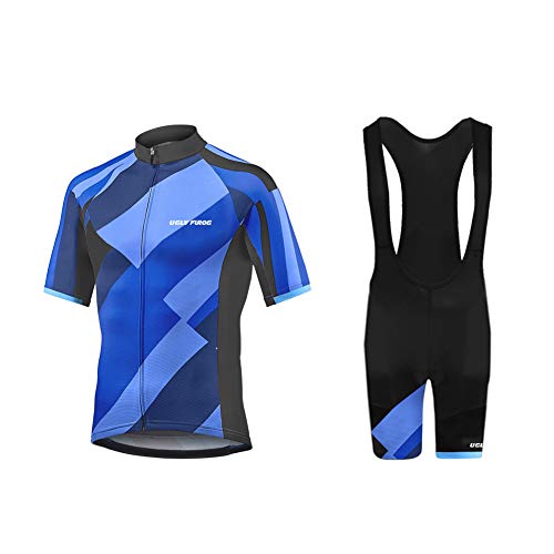 Future Sports Bicycle Wear Designs Bike Wear Ropa Verano Conjunta de Ciclismo de Hombre - Ciclismo Maillot Jersey y Bib Pantalones Cortos Ropa de Bicicleta Secado Rápido Respirable Sudor-Que Absorbe